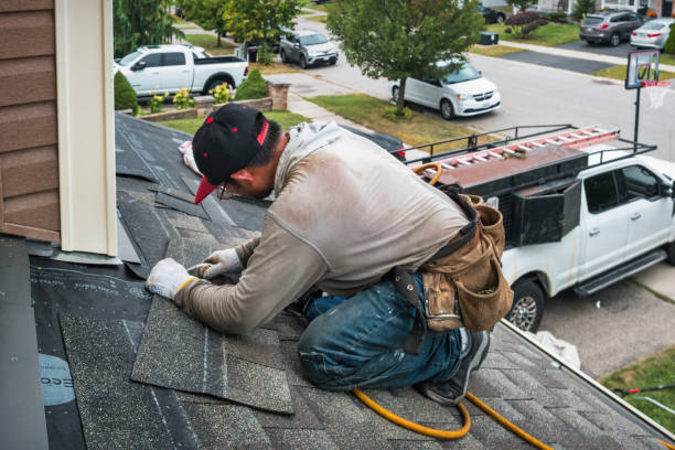 Professional Roof Installation technician working in Bay City, WI